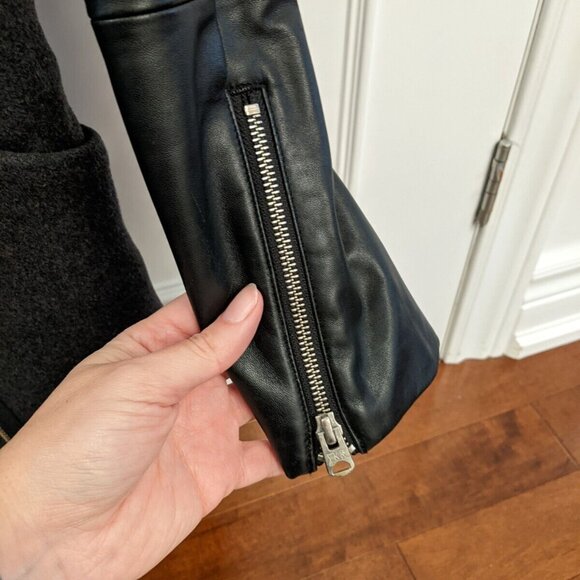 Wilfred womens black wool cashmere lamb skin jacket size xxs - Picture 10 of 12